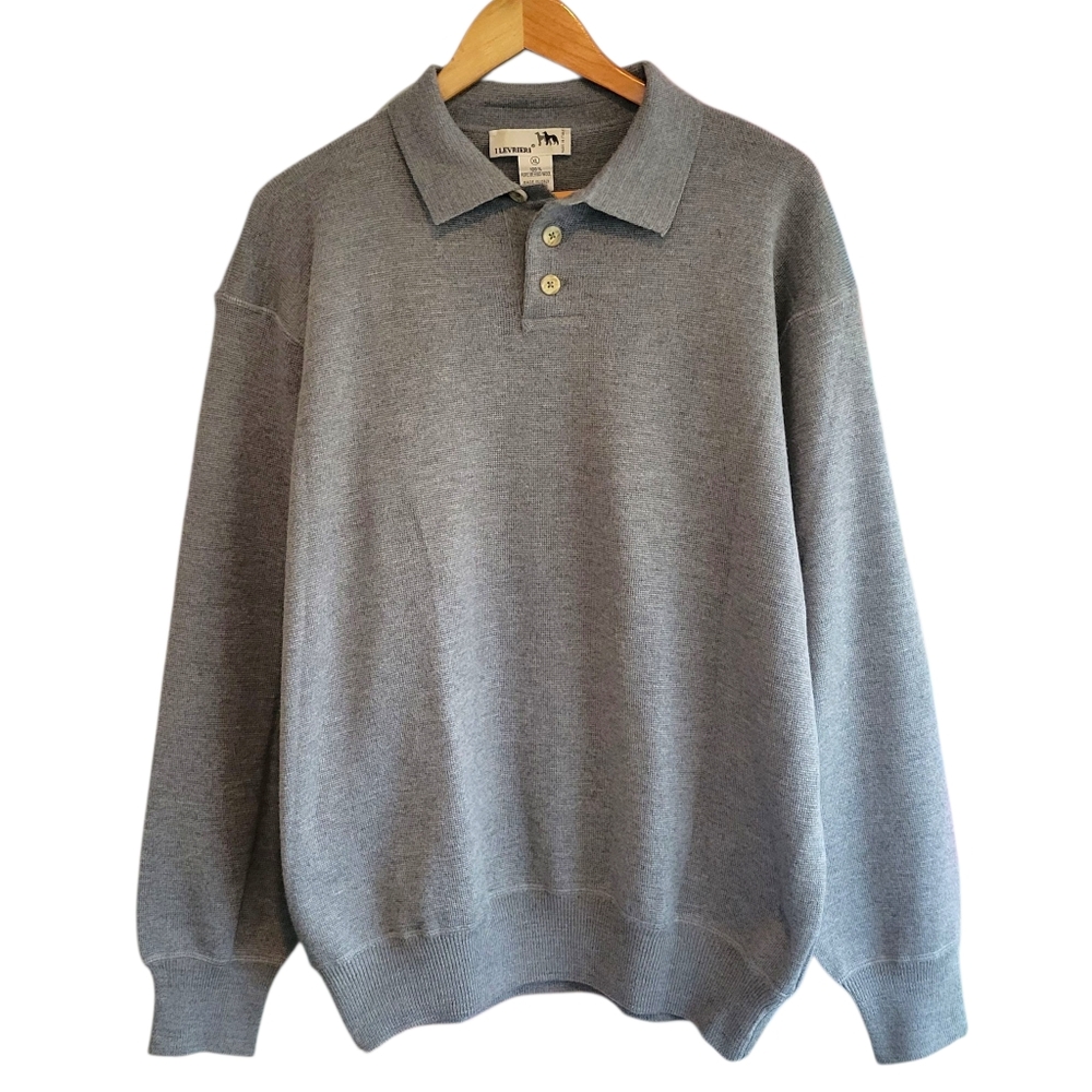 I Levrieri Merino Wool Sweater, Size XL, Gray
